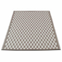 Tapis d'extérieur rectangulaire à motifs tressé double-face en polypropylène