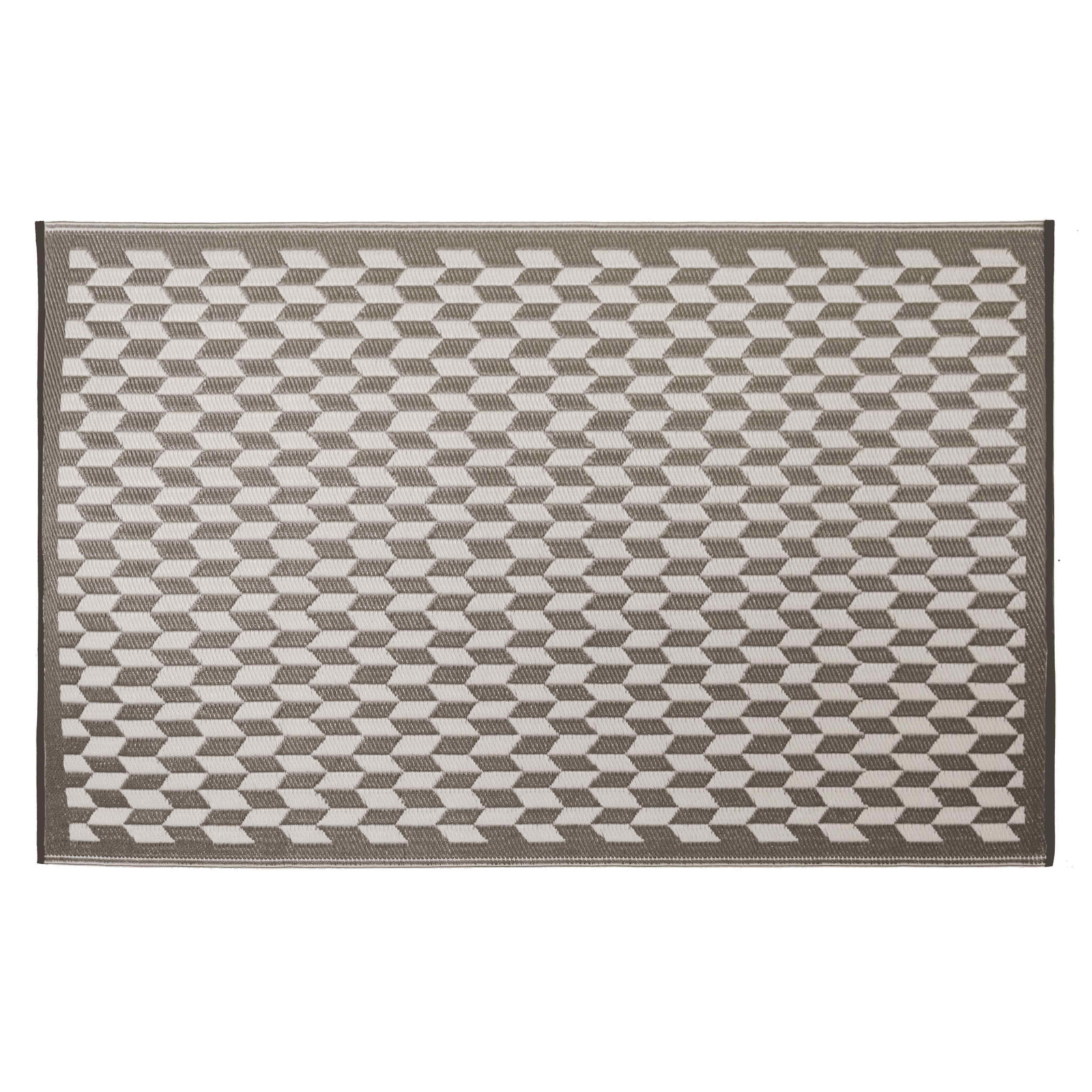 Tapis d'extérieur rectangulaire à motifs tressé double-face en polypropylène Tapis d'extérieur rectangulaire à motifs tressé double-face en polypropylène