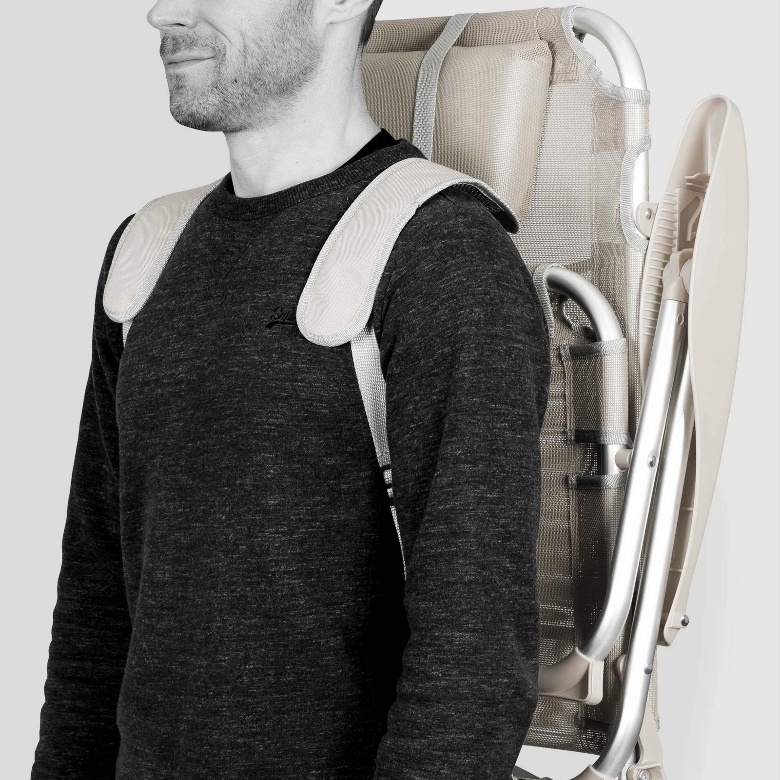 Lot de 2 chaises de plage pliantes, inclinables 4 positions