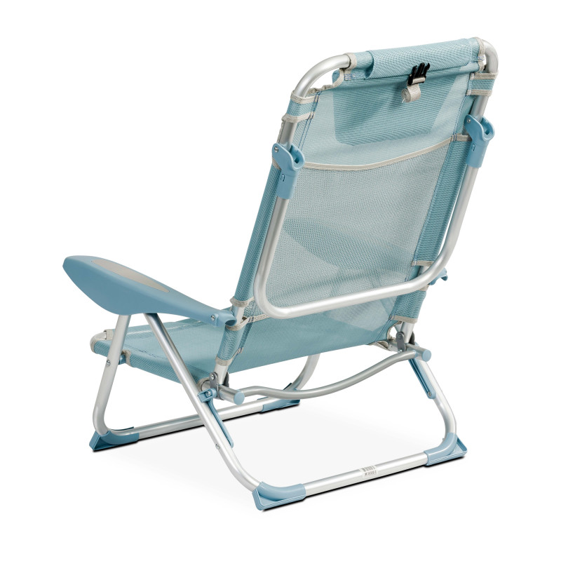 Chaise de plage pliante, inclinable 4 positions