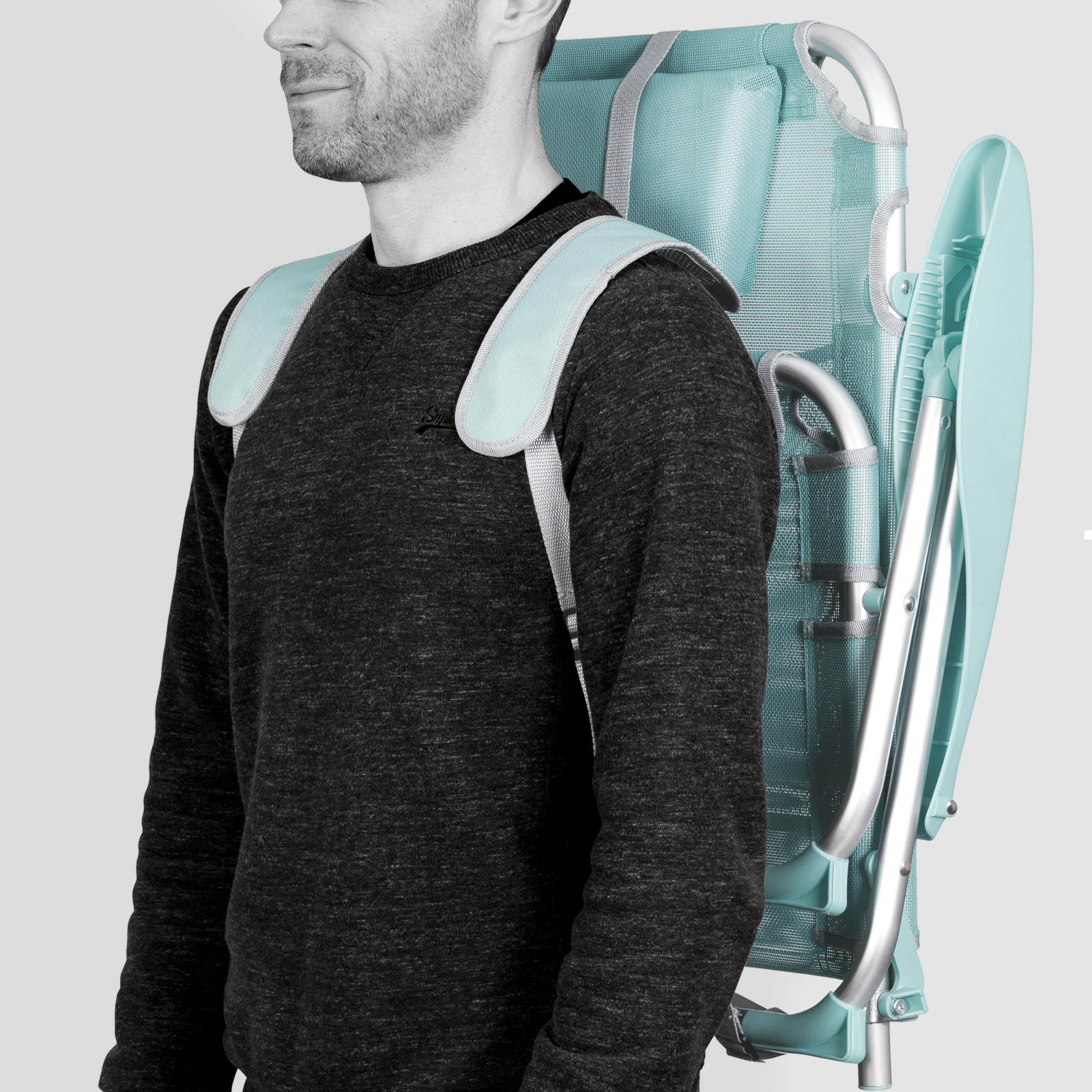 Chaise de plage pliante, inclinable 4 positions