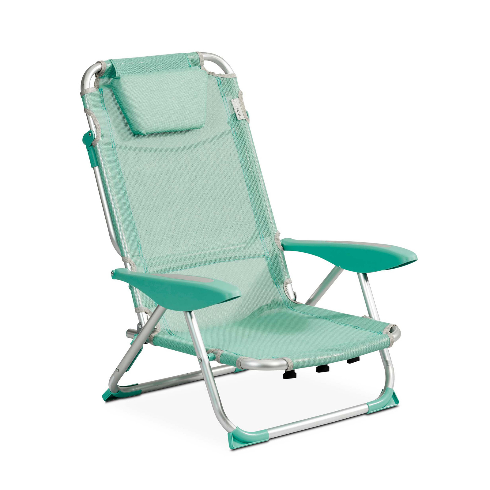 Chaise de plage pliante, inclinable 4 positions