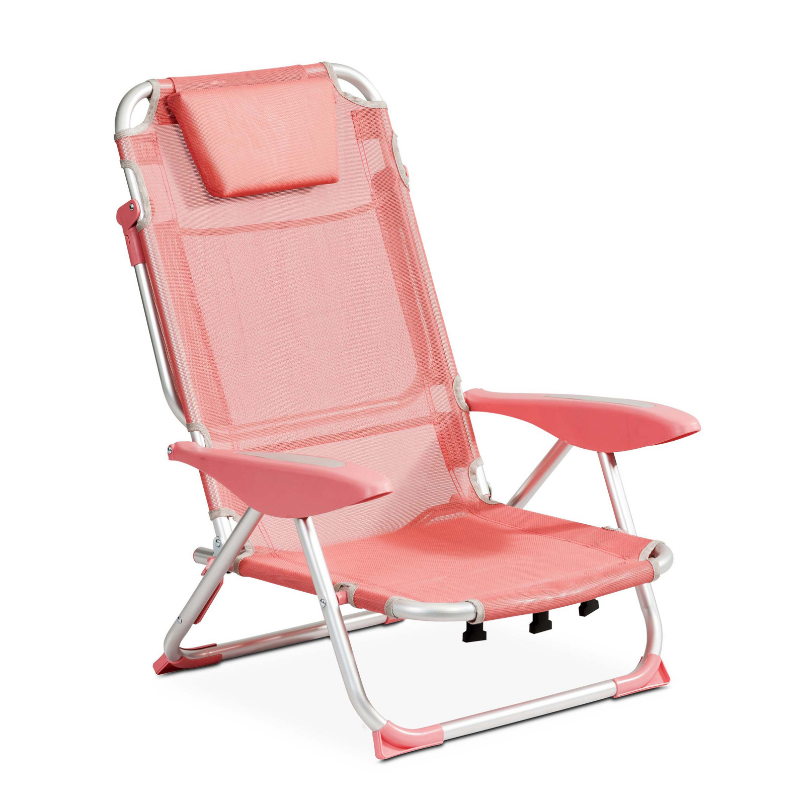 Chaise de plage pliante, inclinable 4 positions