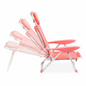 Chaise de plage pliante, inclinable 4 positions