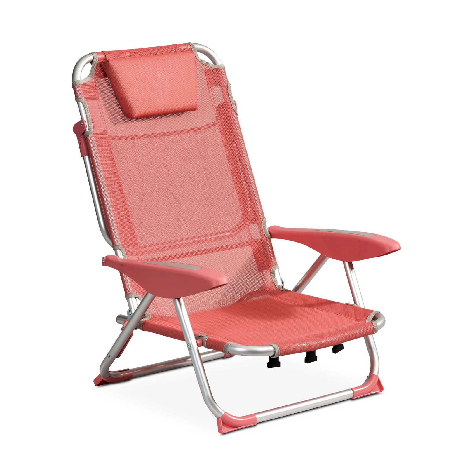 Chaise de plage pliante, inclinable 4 positions