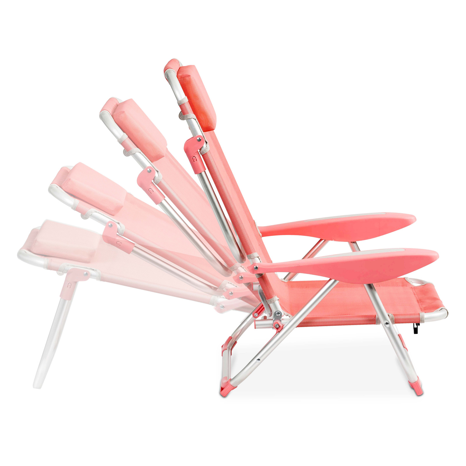 Chaise de plage pliante, inclinable 4 positions