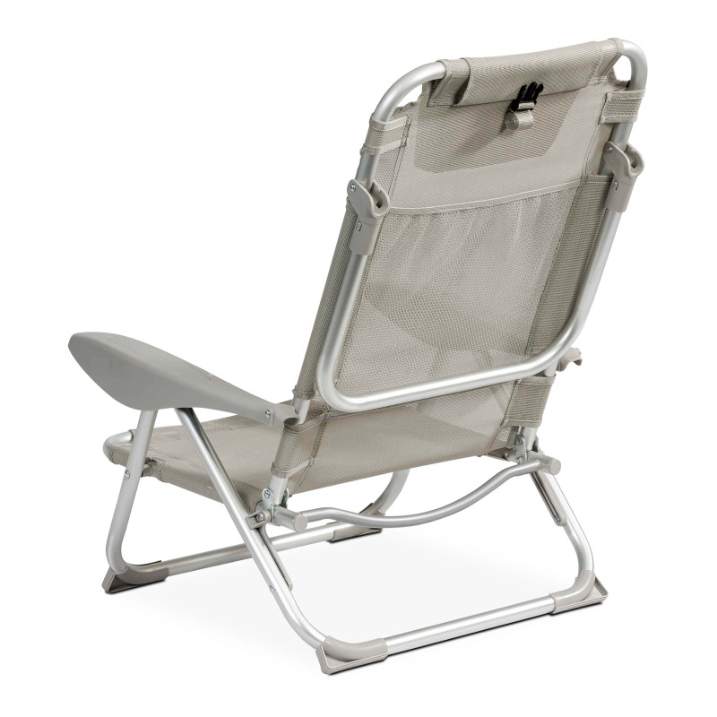 Chaise de plage pliante, inclinable 4 positions