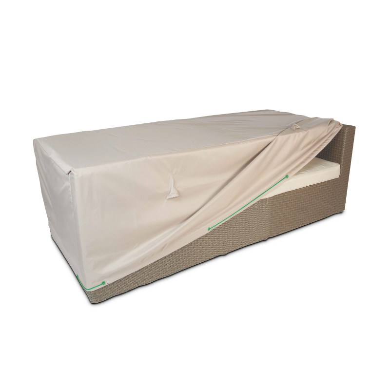 Housse canapé 205 x 75 x 60 cm taupe