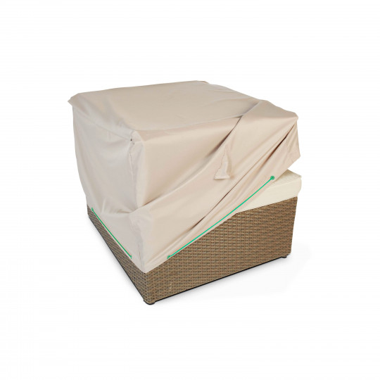 Housse fauteuil 75 x 75 x 60 cm taupe
