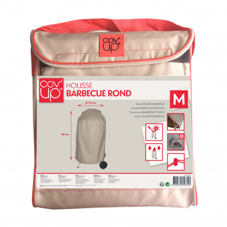 Housse barbecue rond Ø70 x 80 cm taupe
