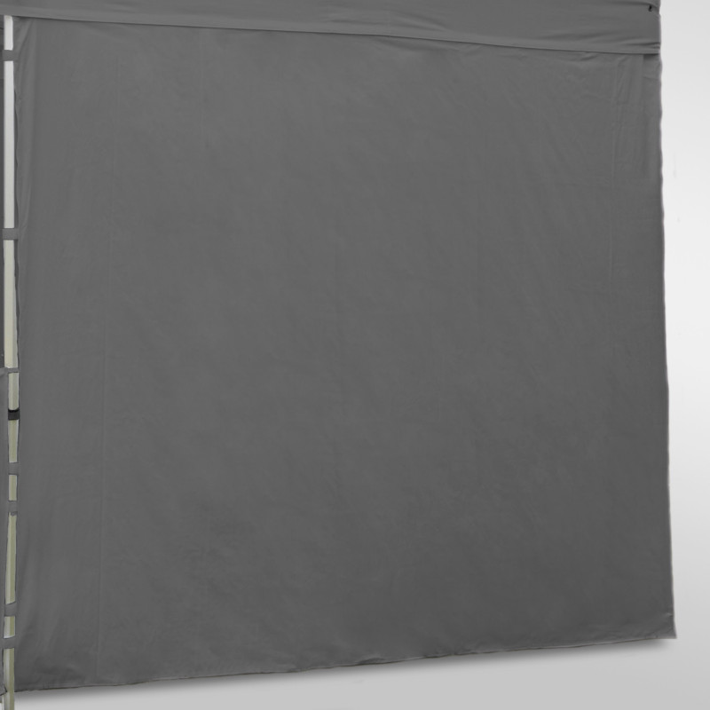 Mur plein pour tente pliante PRO 40MM 4,5m Gris