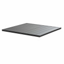 Plateau de table en aluminium carrée gris 70x70cm
