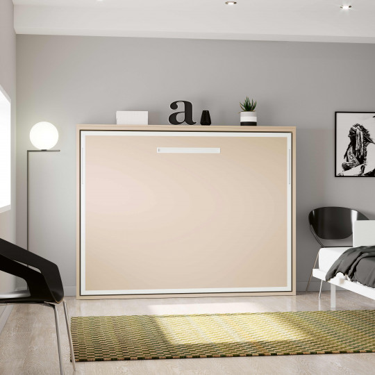 Lit escamotable horizontal avec têtières
