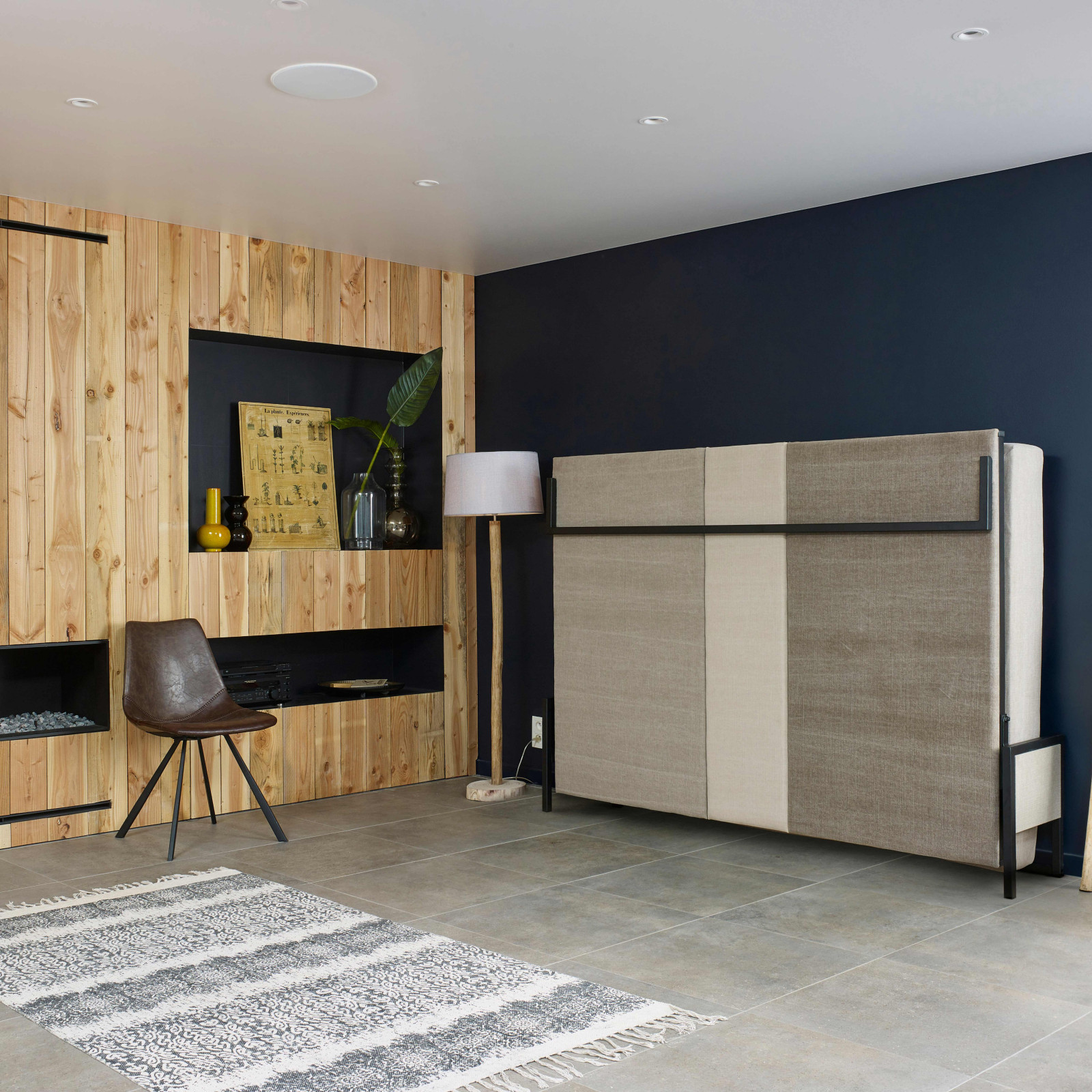 Lit escamotable horizontal fixation facile | Oviala