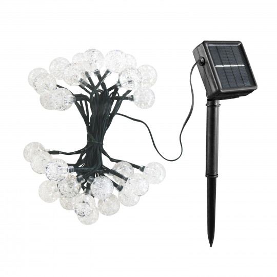 Guirlande solaire LED à boules multicolores