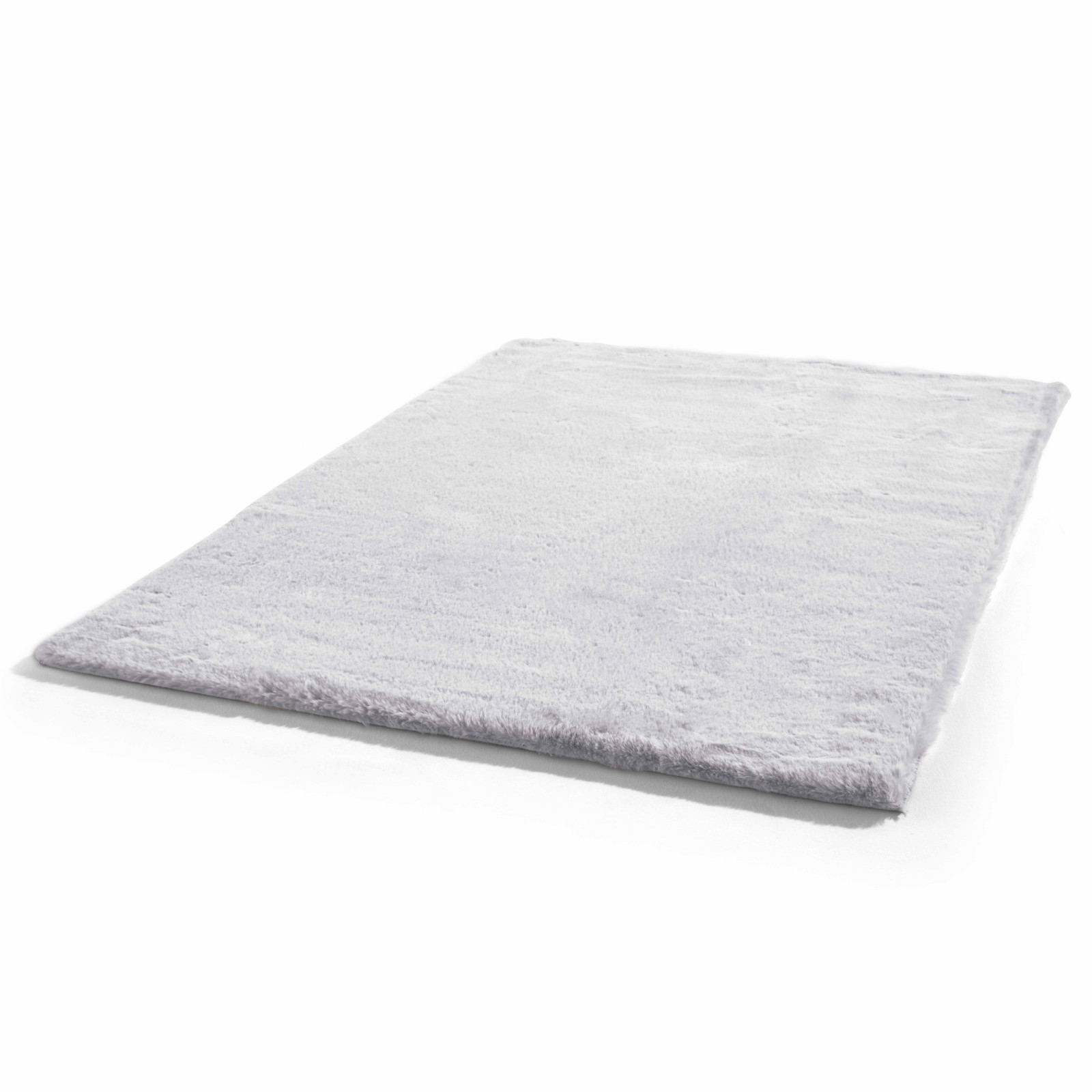 Tapis rectangulaire fausse fourrure à poils longs