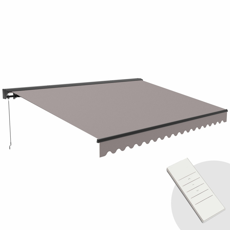 Store banne motorisé avec coffre semi-intégral 3 x 4 m