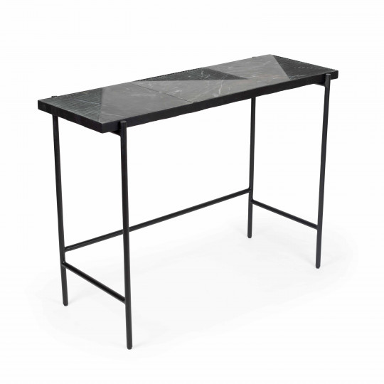 Console en marbre et métal