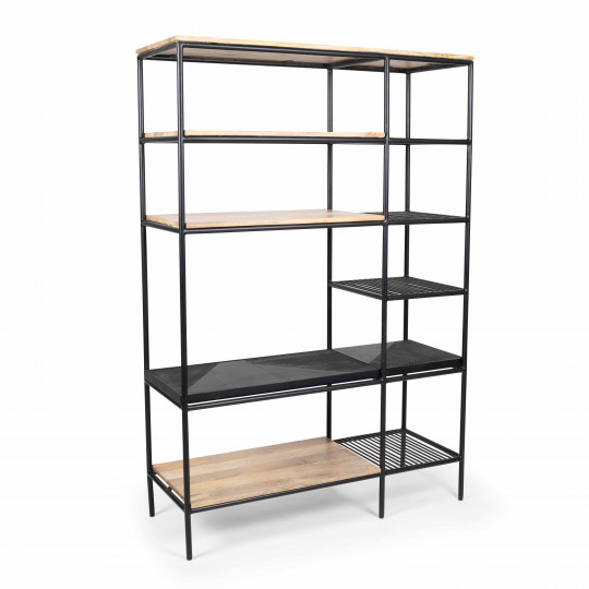 Bibliothèque en marbre et métal