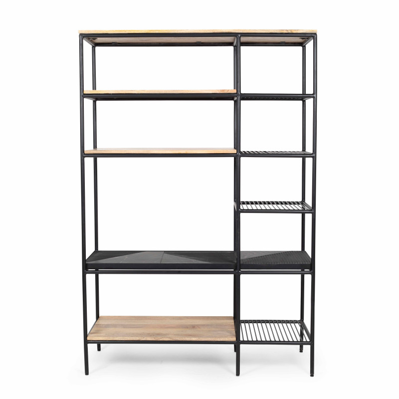 Bibliothèque en marbre et métal