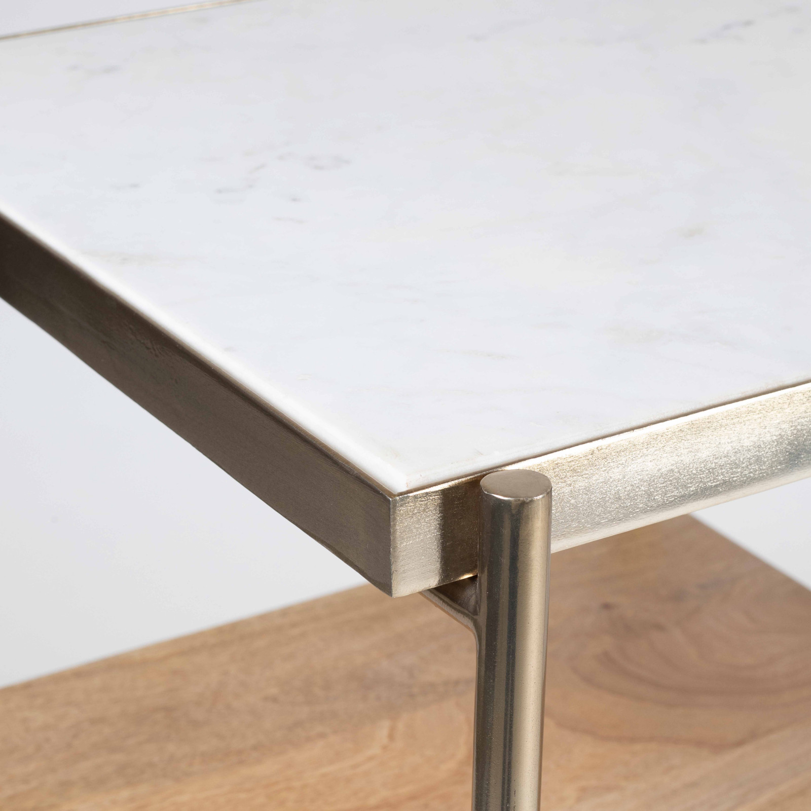 Bureau avec étagères en marbre et manguier