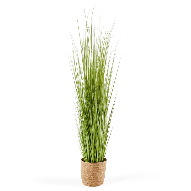 Miscanthus artificiel en pot hauteur 155 cm | Oviala