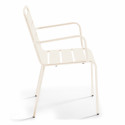 Chaise en métal avec accoudoirs style industriel