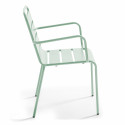 Chaise en métal avec accoudoirs style industriel
