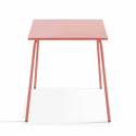 Table de jardin carrée en métal (70 x 70 cm)