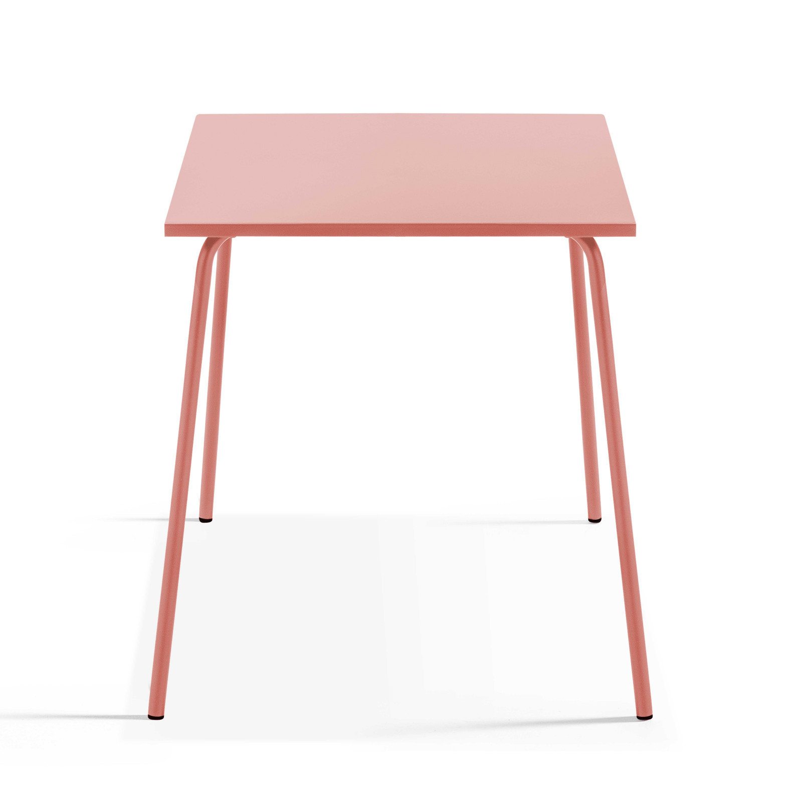 Table de jardin carrée en métal (70 x 70 cm)