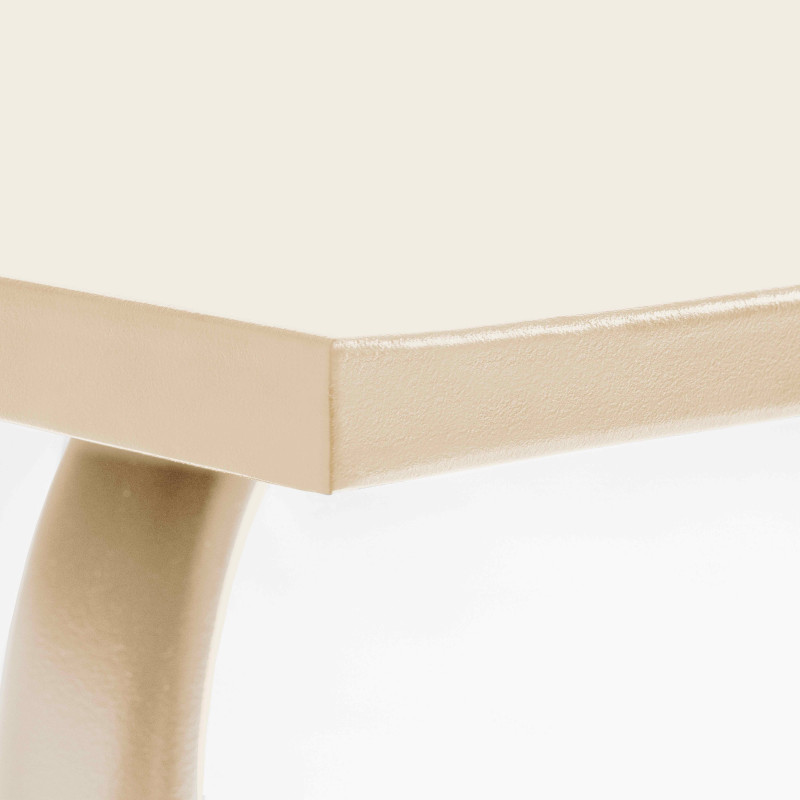 Table de jardin carrée en métal (70 x 70 cm) (4/5)