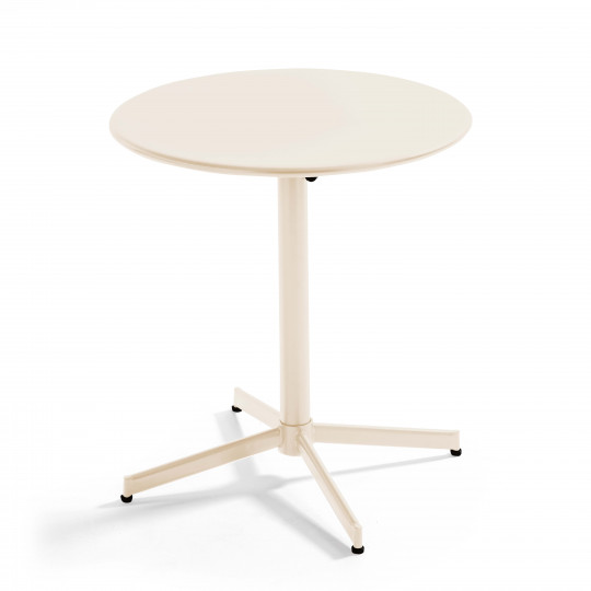 Table de jardin bistrot ronde (ø70 x 72 cm) avec plateau rabattable