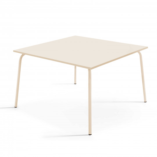Table de jardin carrée (120 x 72 cm) en métal