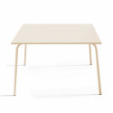 Table de jardin carrée (120 x 72 cm) en métal