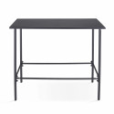 Table de jardin haute (120 x 60 x 105 cm) en acier thermolaqué