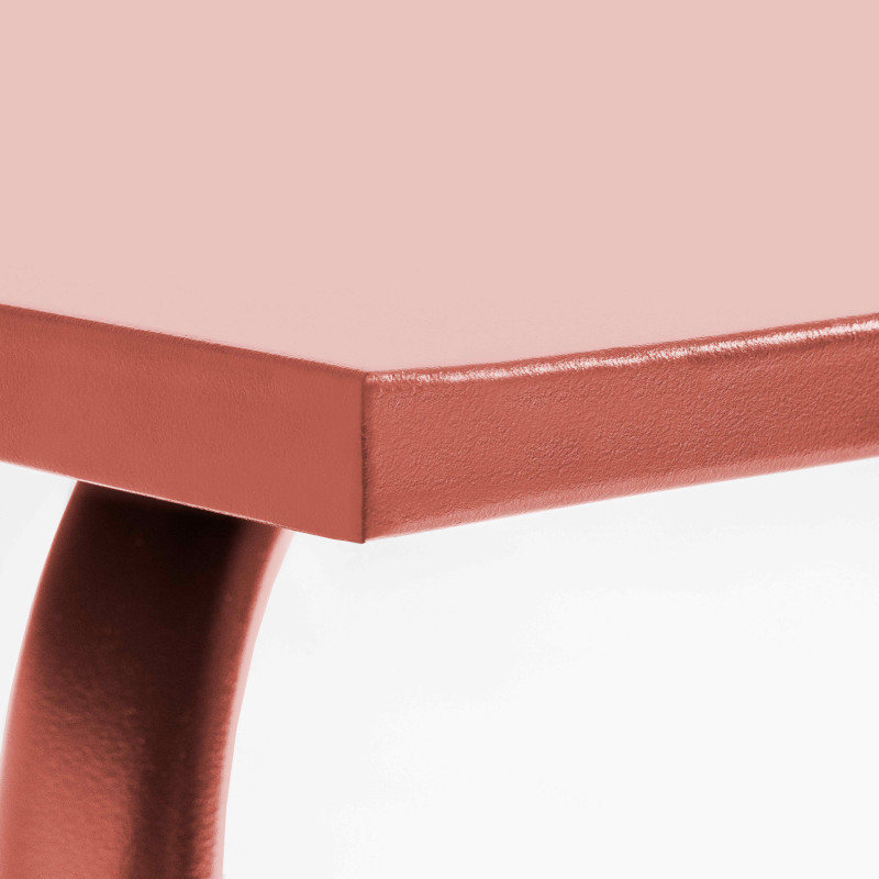 Table de jardin (120 x 70 x 72 cm) en acier thermolaqué (5/6)