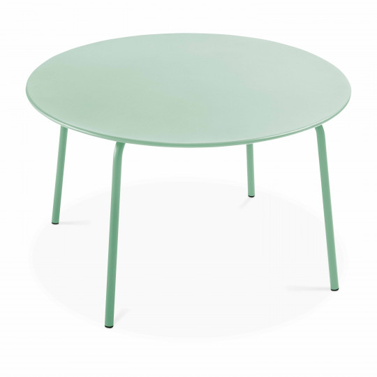 Table de jardin ronde (Ø120 x 72 cm) en métal