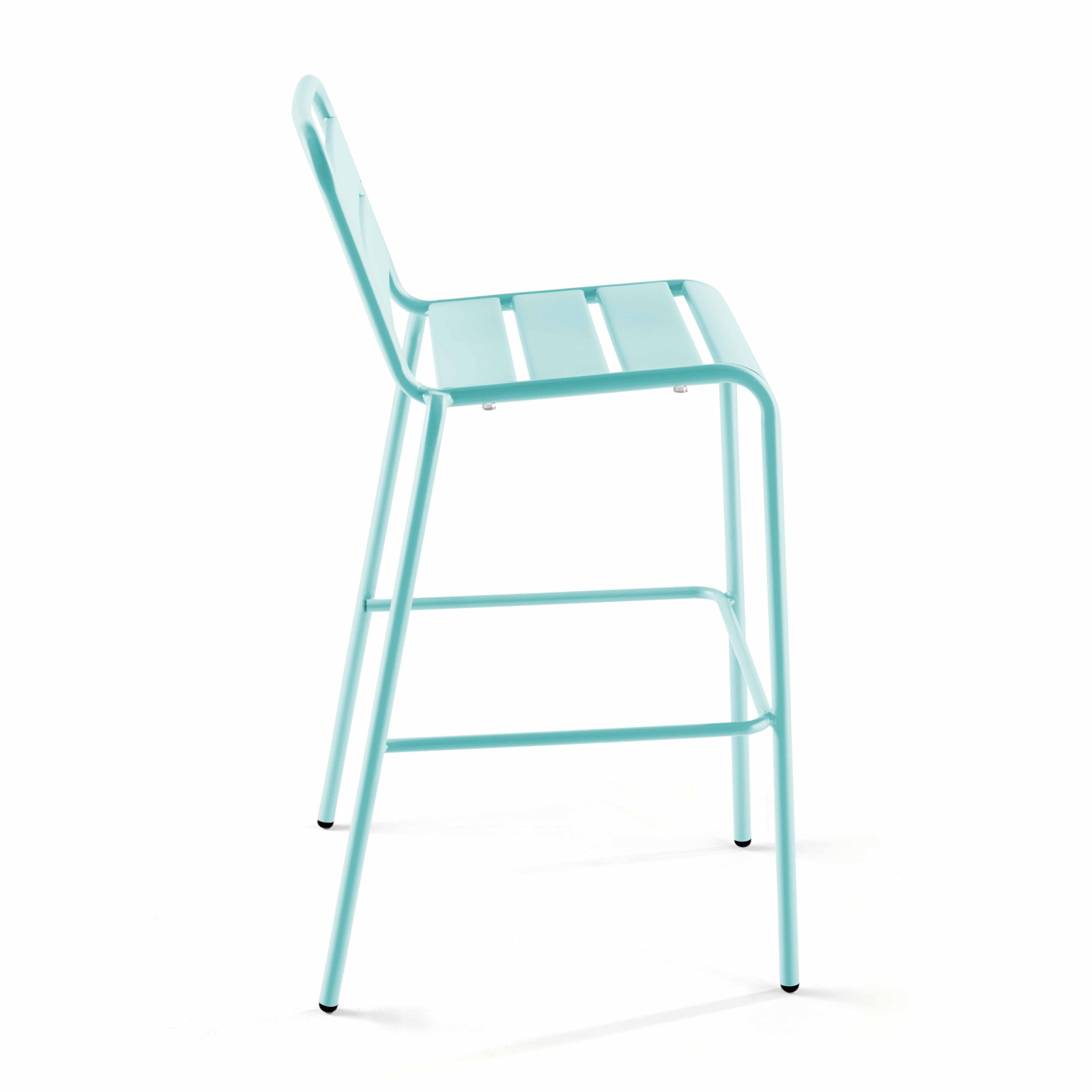 Table de bar carrée 70 x 70 x 105 cm et 2 chaises hautes en métal