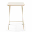 Table de bar haute 70 cm x 70 cm et 4 chaises hautes en métal