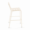 Table de bar haute 70 cm x 70 cm et 4 chaises hautes en métal