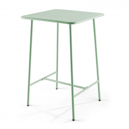 Table haute extérieure mange-debout 70x70x105 cm en métal | Oviala