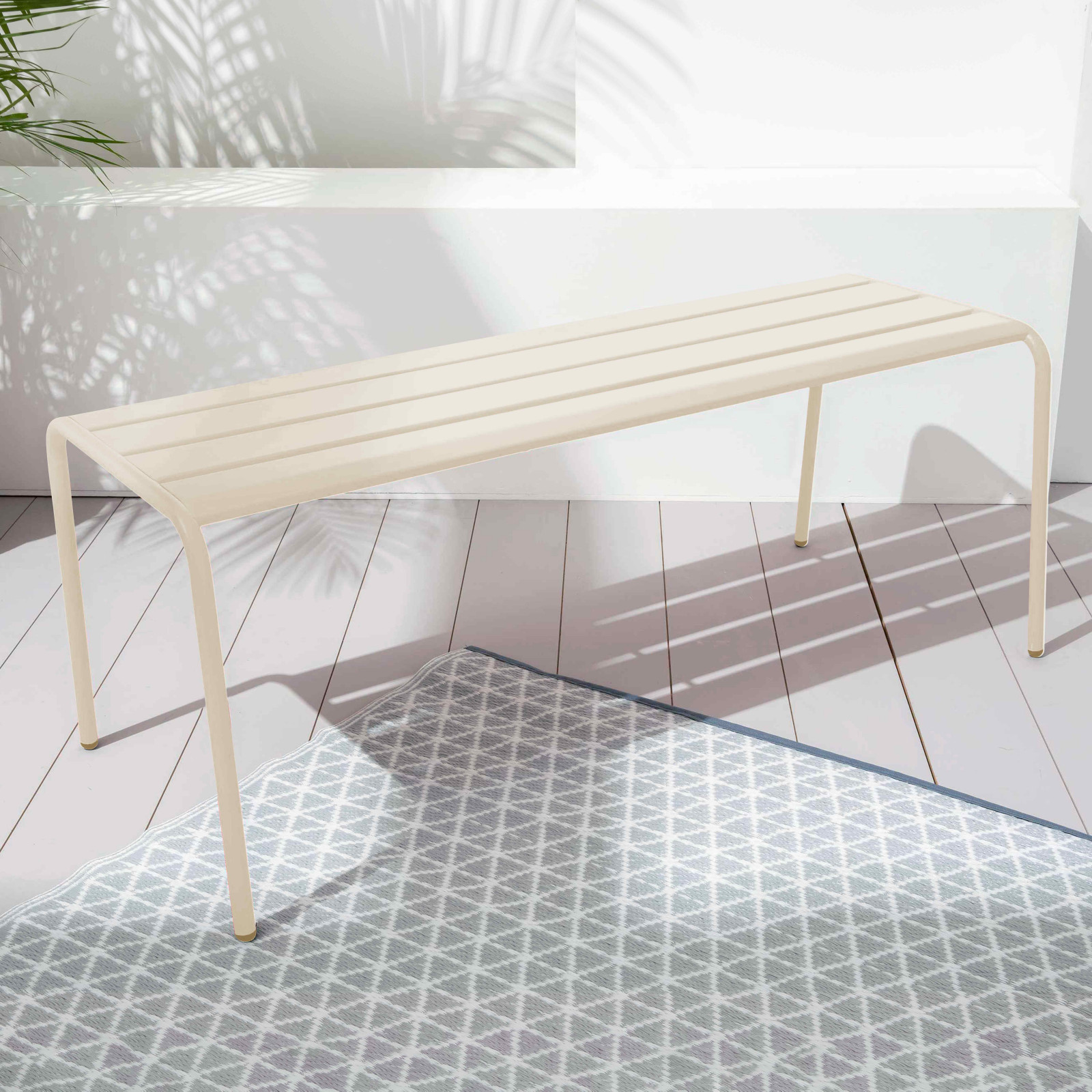 Banc de jardin en acier thermolaqué