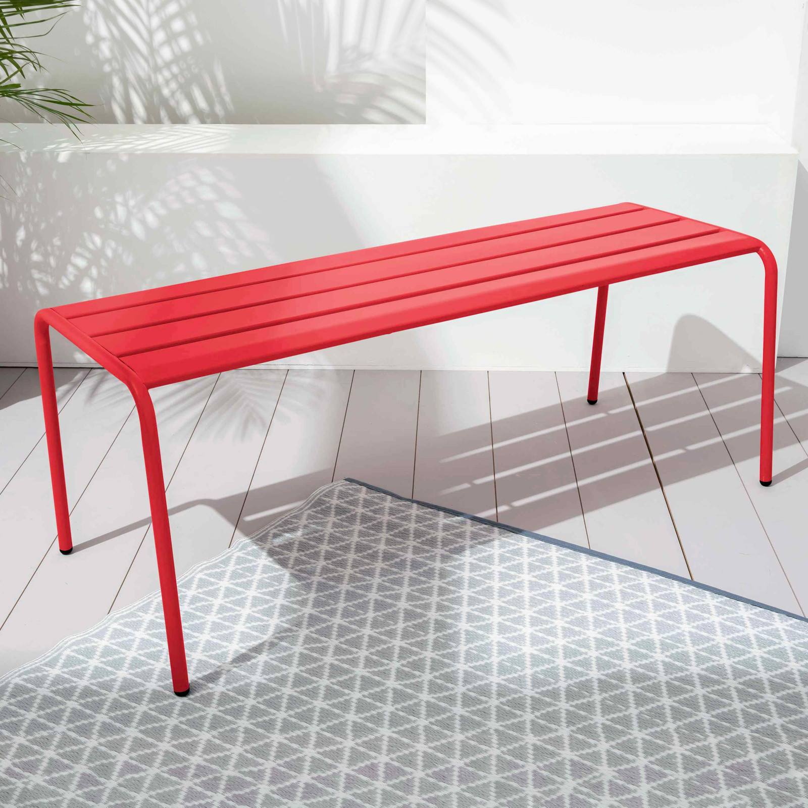 Banc de jardin en acier thermolaqué