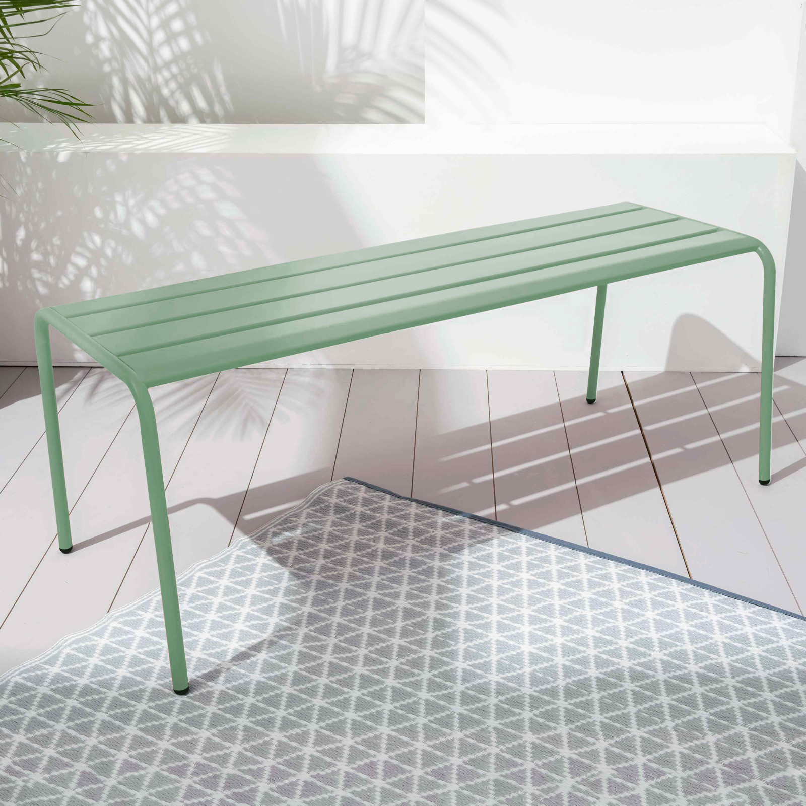Banc de jardin en acier thermolaqué