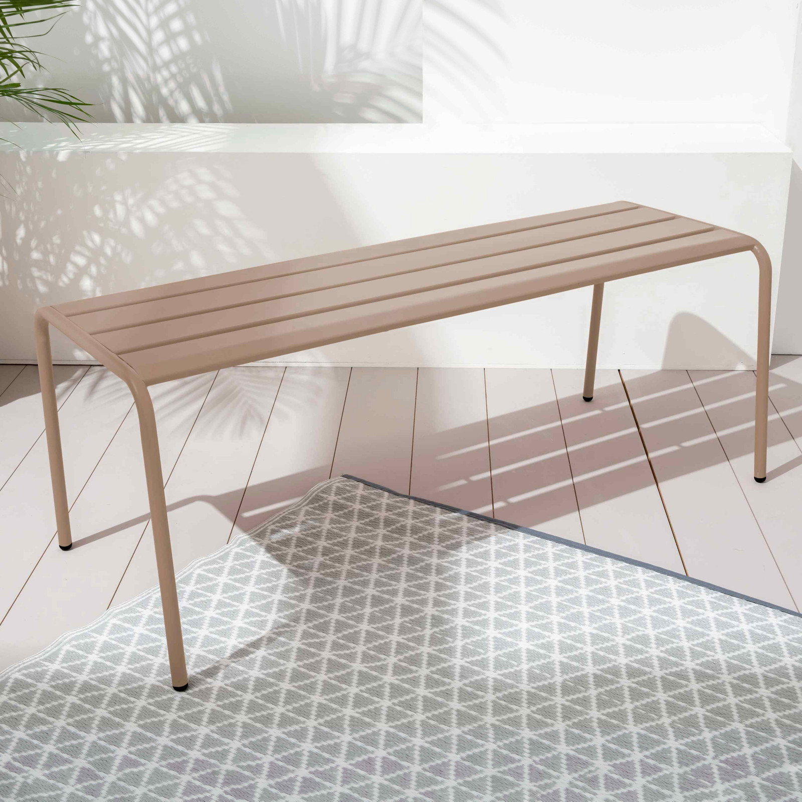Banc de jardin en acier thermolaqué