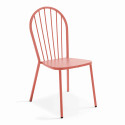Chaise en métal ajourée