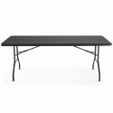 Table d'appoint noire pour réception 200 cm