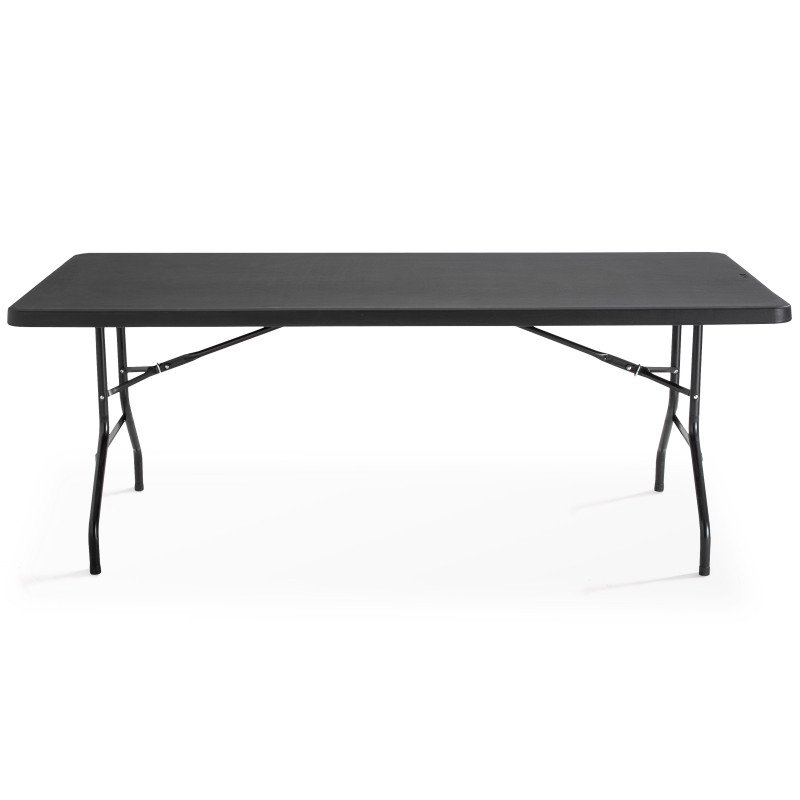 Table d'appoint noire pour réception 200 cm