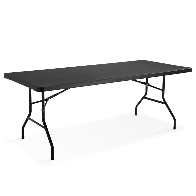 Table d'appoint noire pour réception 200 cm