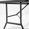 Table d'appoint noire pour réception 200 cm